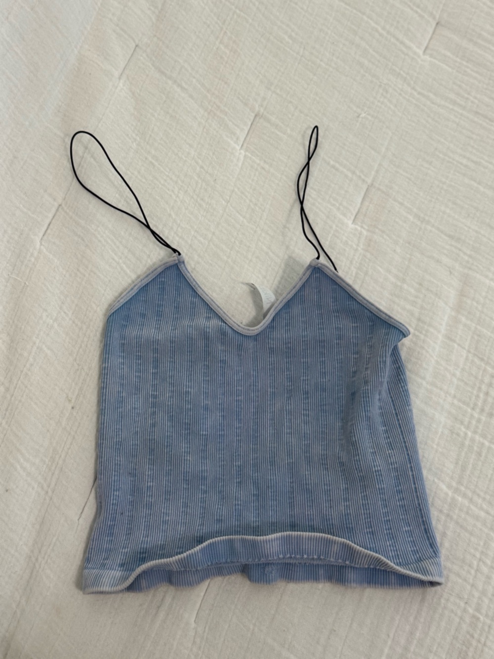 Nikibiki Light Blue Ribbed Tank Top